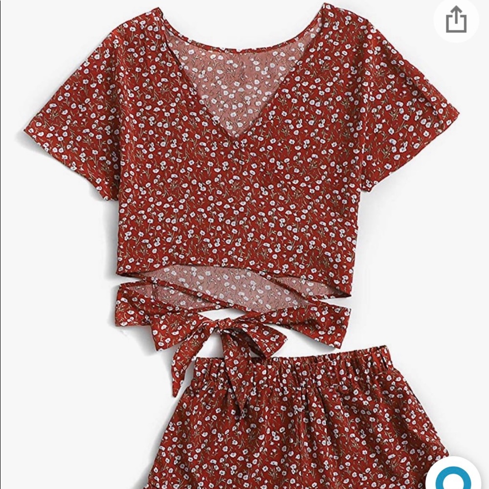 2 piece top and short set
